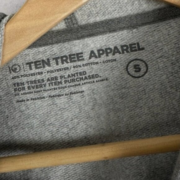 Tentree Grey Hoodie Sweatshirt Size Small Pocket Drawstring Casual Sustainable S - Picture 4 of 11